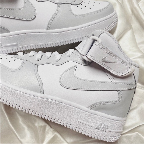 ⚡️Custom Gray Air Force 1 Mids⚡️ - Picture 3 of 4